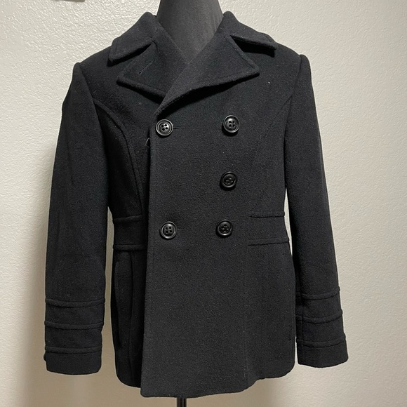 St. John's Bay Jackets & Blazers - St.John’s Bay Women’s Black Wool Blend Peacoat MEDIUM